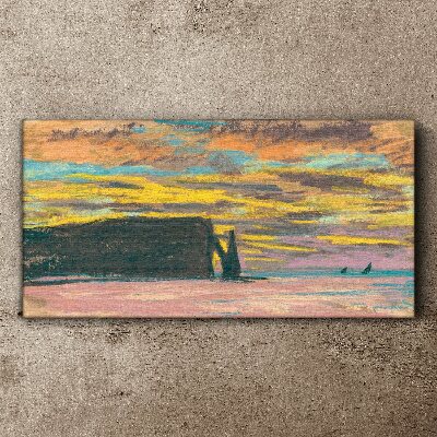 Vászonkép Naplemente Claude Monet