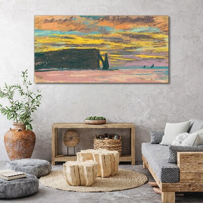 Vászonkép Naplemente Claude Monet