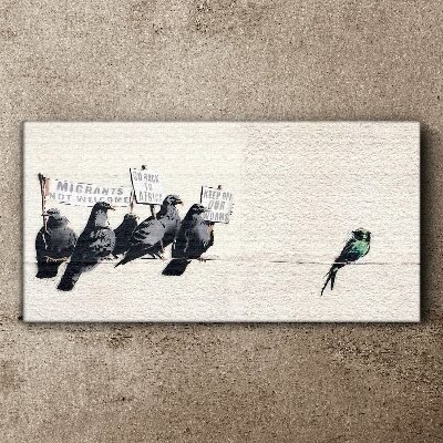 Vászonkép Tüntetők Banksy