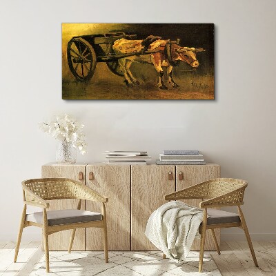 Vászonkép Trolley és Ox Van Gogh