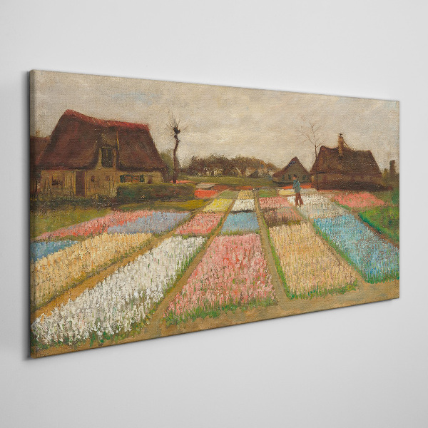 Vászonkép Tavaszi tulipán mezők