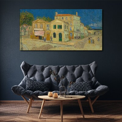 Vászonkép Sárga ház van Gogh