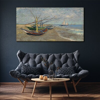 Vászonkép Csónakok a Van Gogh Beachen