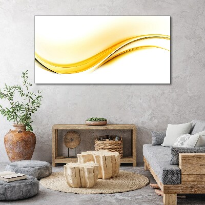 Vászonkép Absztrakció sárga hullámok