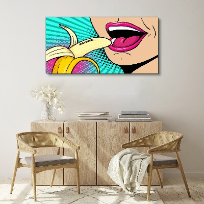 Vászonkép Édes banán pop art stílusban