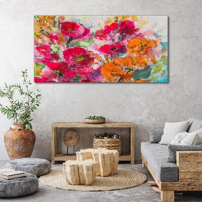 Vászonkép Absztrakt akvarell virágok