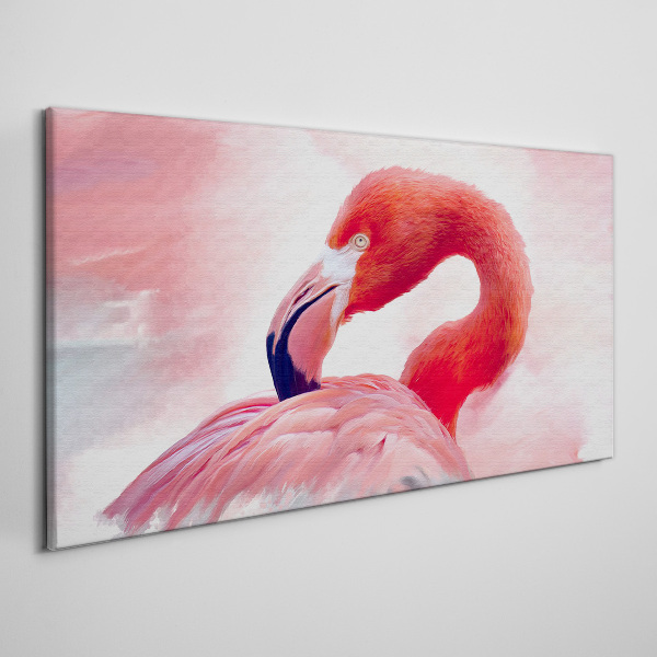 Vászonkép Rózsaszín flamingó pasztell színekben