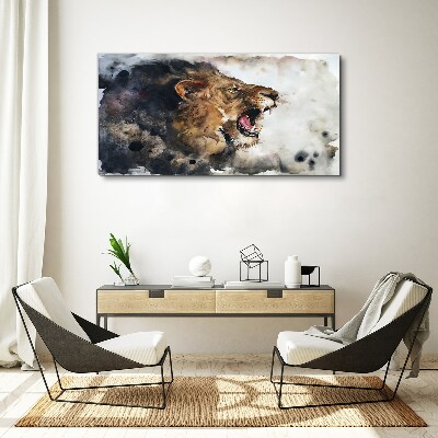 Vászonkép Egy állat oroszlán absztrakciója