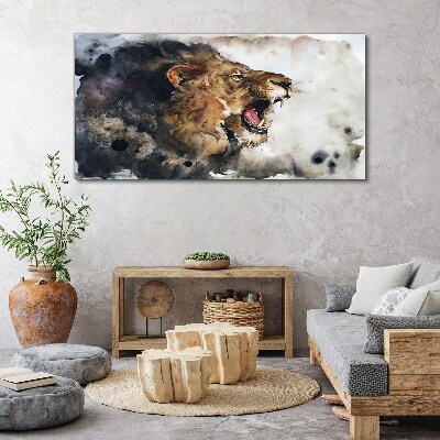 Vászonkép Egy állat oroszlán absztrakciója