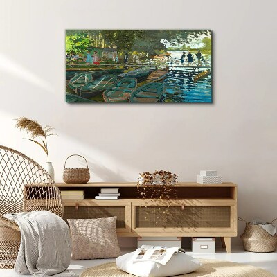 Vászonkép La Grenouillere Monet