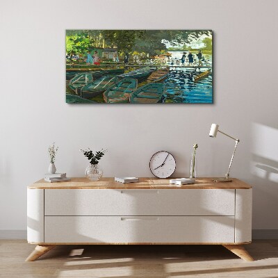 Vászonkép La Grenouillere Monet