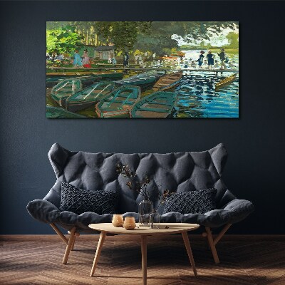Vászonkép La Grenouillere Monet