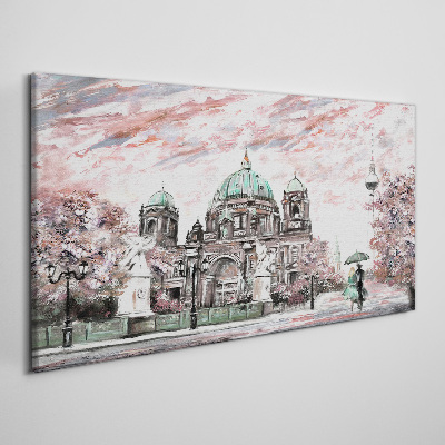 Vászonkép Berlini építészet tavaszi színekben