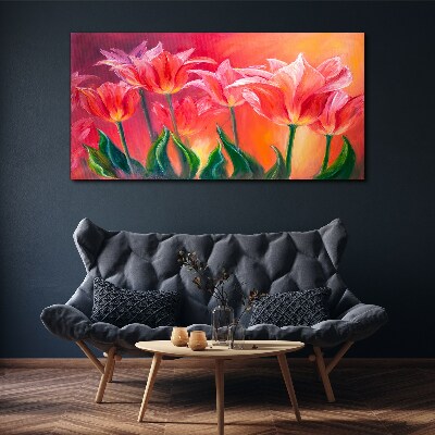 Vászonkép Tulipánok rózsaszín árnyalatokban