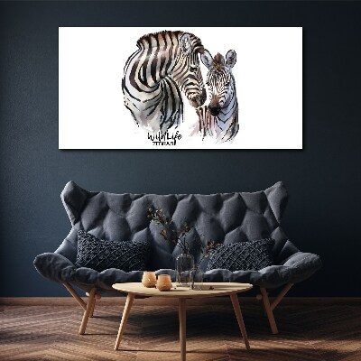 Vászonkép Zebra a vadonban