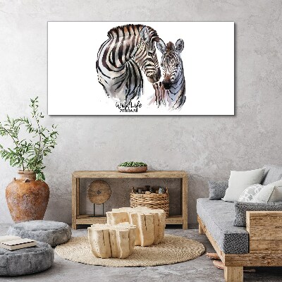 Vászonkép Zebra a vadonban