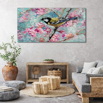 Vászonkép Virágok állati madár