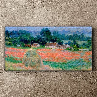 Vászonkép Szénakazal a Giverny Claude Monet-nál
