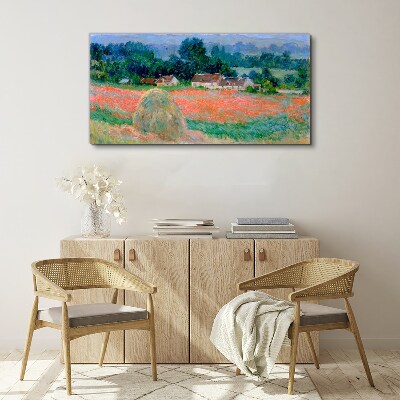 Vászonkép Szénakazal a Giverny Claude Monet-nál