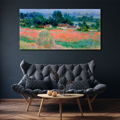 Vászonkép Szénakazal a Giverny Claude Monet-nál