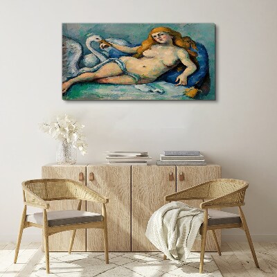 Vászonkép Jég és Swan Paul Cézanne