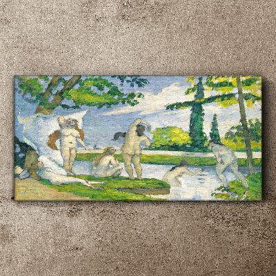 Vászonkép Úszás Paul Cézanne