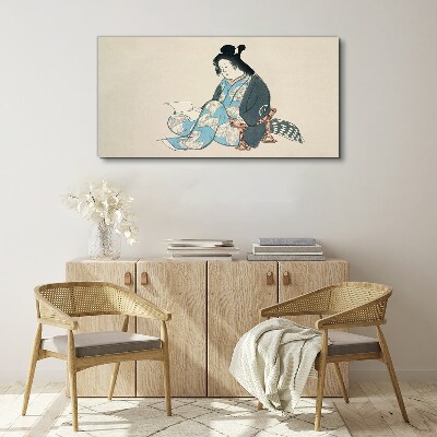 Vászonkép Ázsiai nők kimono