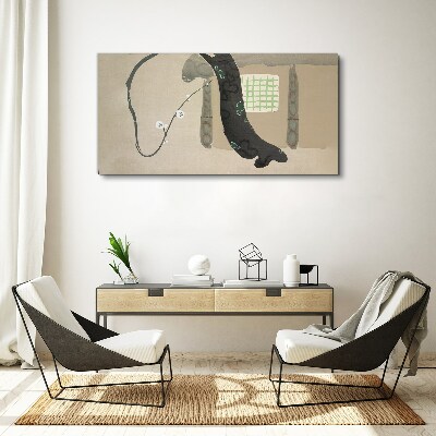 Vászonkép Zöld ág minimalista stílusban