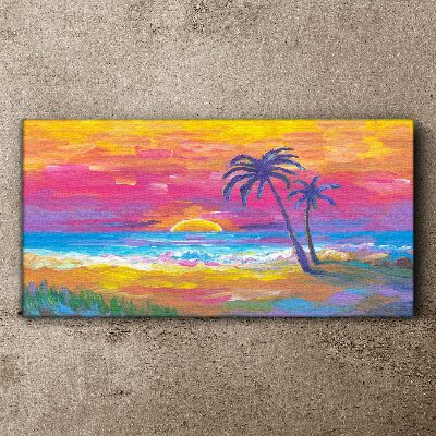 Vászonkép Palm Sunset Beach