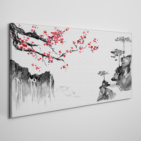 Vászonkép Japán stílusú virágos tájak