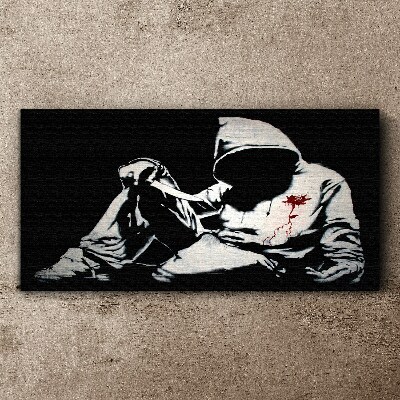 Vászonkép Férfi egy késsel Banksy