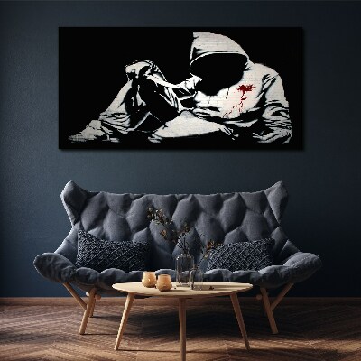 Vászonkép Férfi egy késsel Banksy