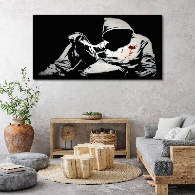 Vászonkép Férfi egy késsel Banksy