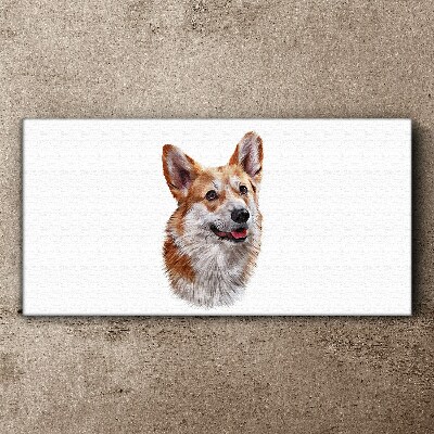 Vászonkép Egy vidám corgi kutya portréja