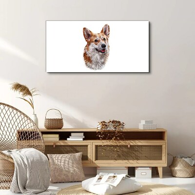 Vászonkép Egy vidám corgi kutya portréja