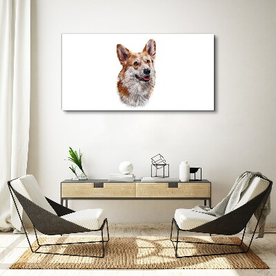 Vászonkép Egy vidám corgi kutya portréja
