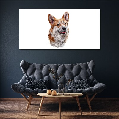 Vászonkép Egy vidám corgi kutya portréja