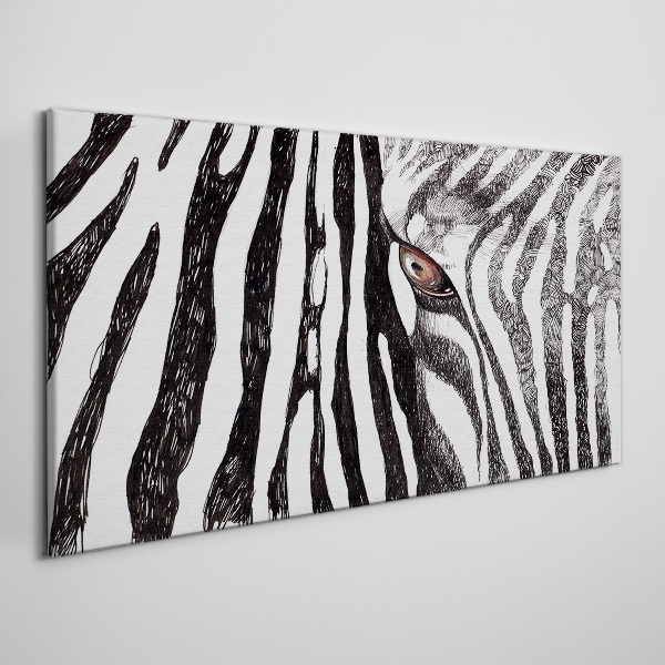 Vászonkép Zebra monokróm stílusban