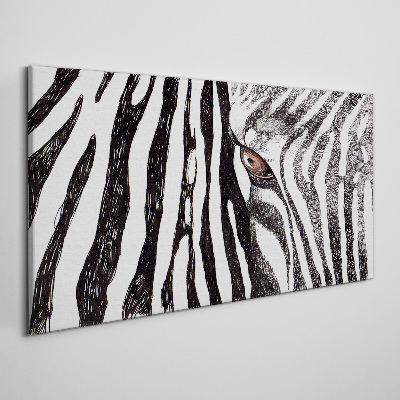 Vászonkép Zebra monokróm stílusban