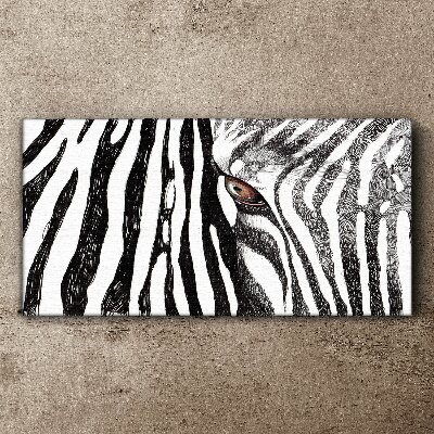Vászonkép Zebra monokróm stílusban