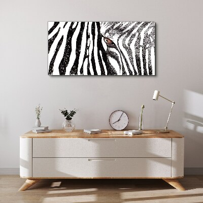 Vászonkép Zebra monokróm stílusban