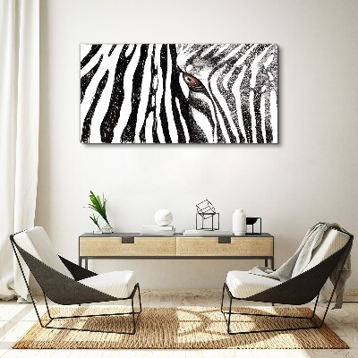 Vászonkép Zebra monokróm stílusban