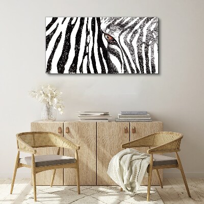 Vászonkép Zebra monokróm stílusban