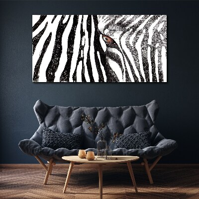 Vászonkép Zebra monokróm stílusban