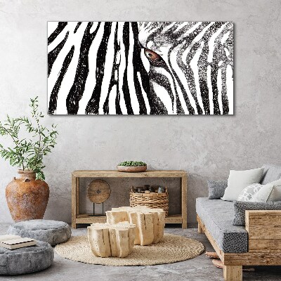 Vászonkép Zebra monokróm stílusban