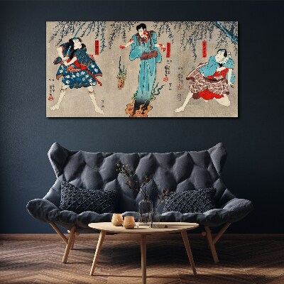 Vászonkép Ázsia kimono szamuráj