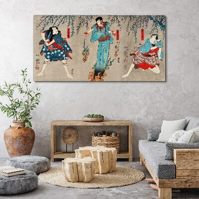 Vászonkép Ázsia kimono szamuráj