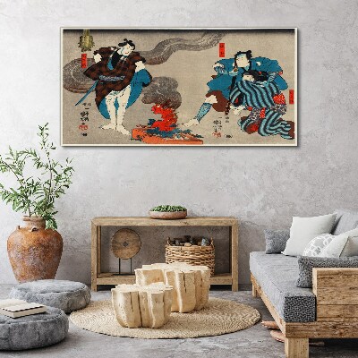 Vászonkép Ázsiai hagyományos szamuráj