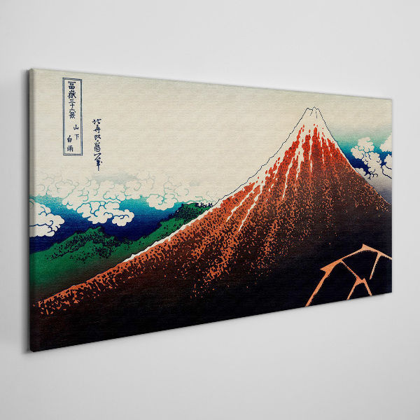 Vászonkép Fuji vulkán Japán színeiben