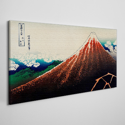 Vászonkép Fuji vulkán Japán színeiben